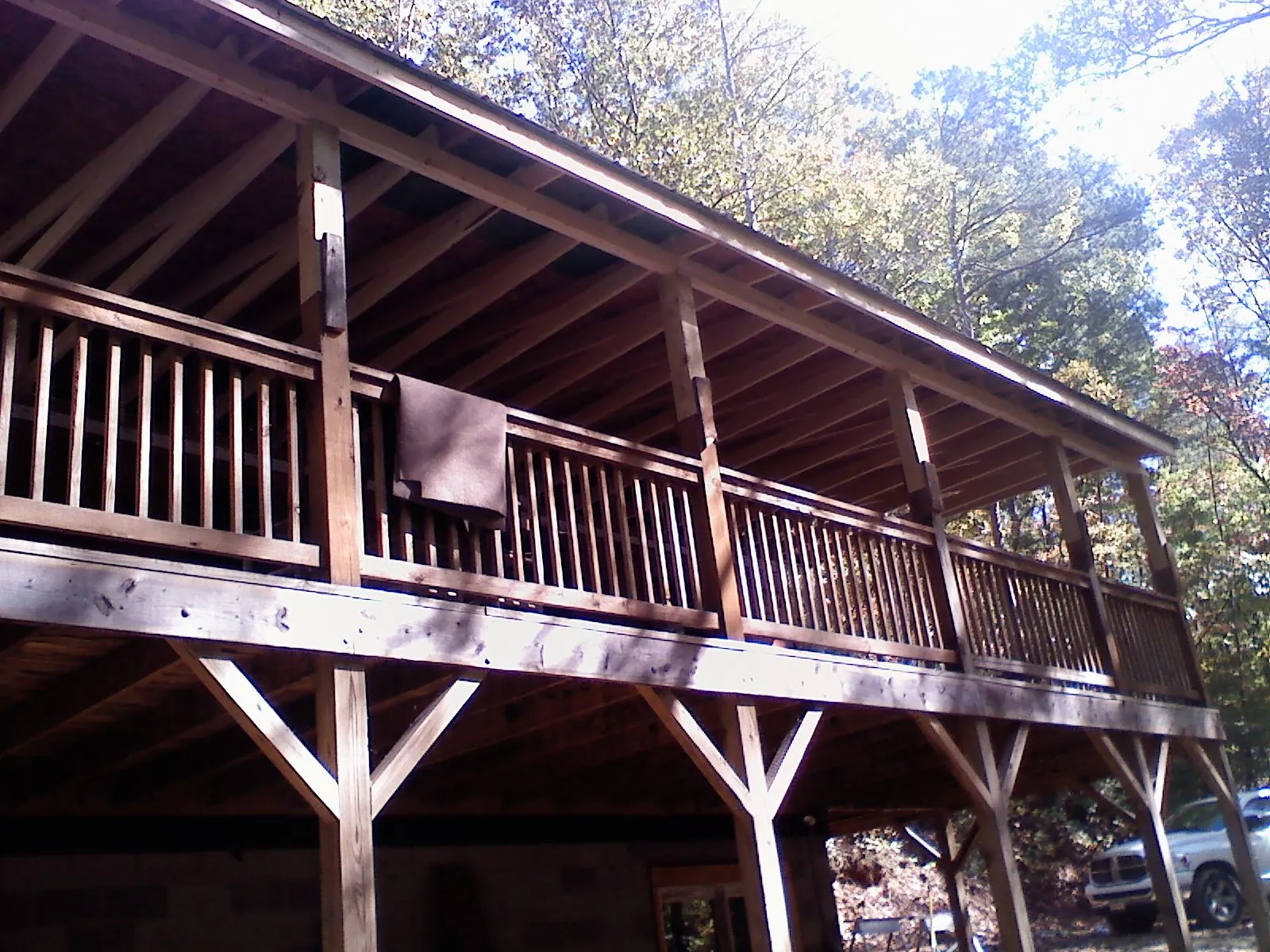 Timber framing under a new elevated porch and deck — Roof Leak Repair in Stratton by Roofing Brothers